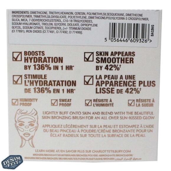 Charlotte Tilbury Airbrush Flawless Bronzer Tan Warm Matte Sculpt Glow NEW~NIB!! - Picture 6 of 14